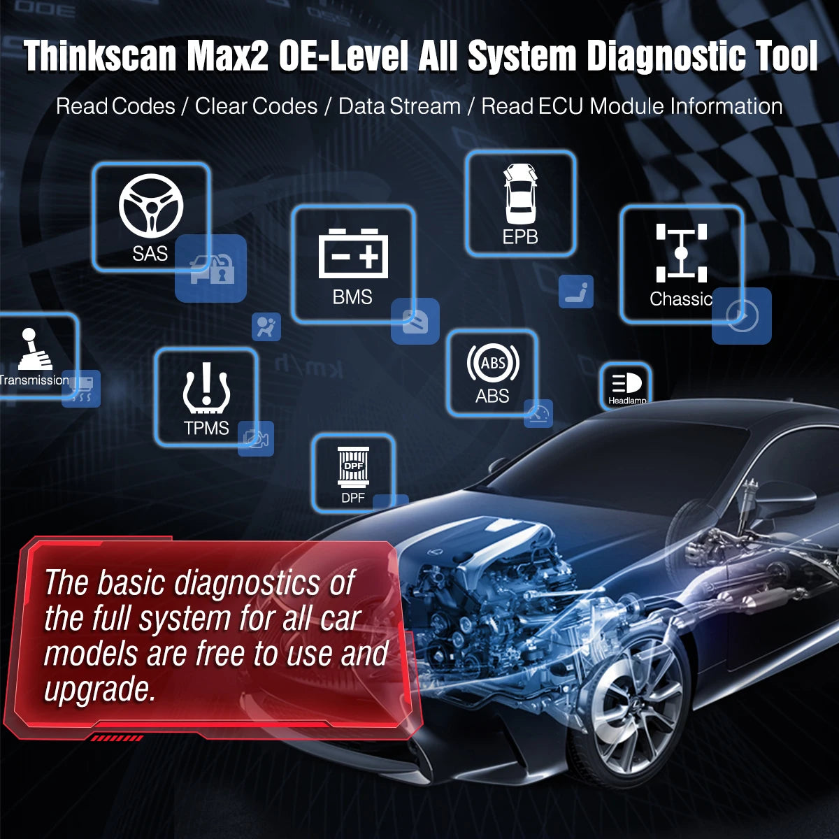 THINKCAR Thinkscan MAX 2 - Diagnostic OBD2 Ultra Précis pour Professionnels