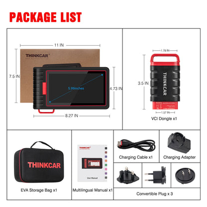 THINKCAR Thinkscan MAX 2 - Diagnostic OBD2 Ultra Précis pour Professionnels